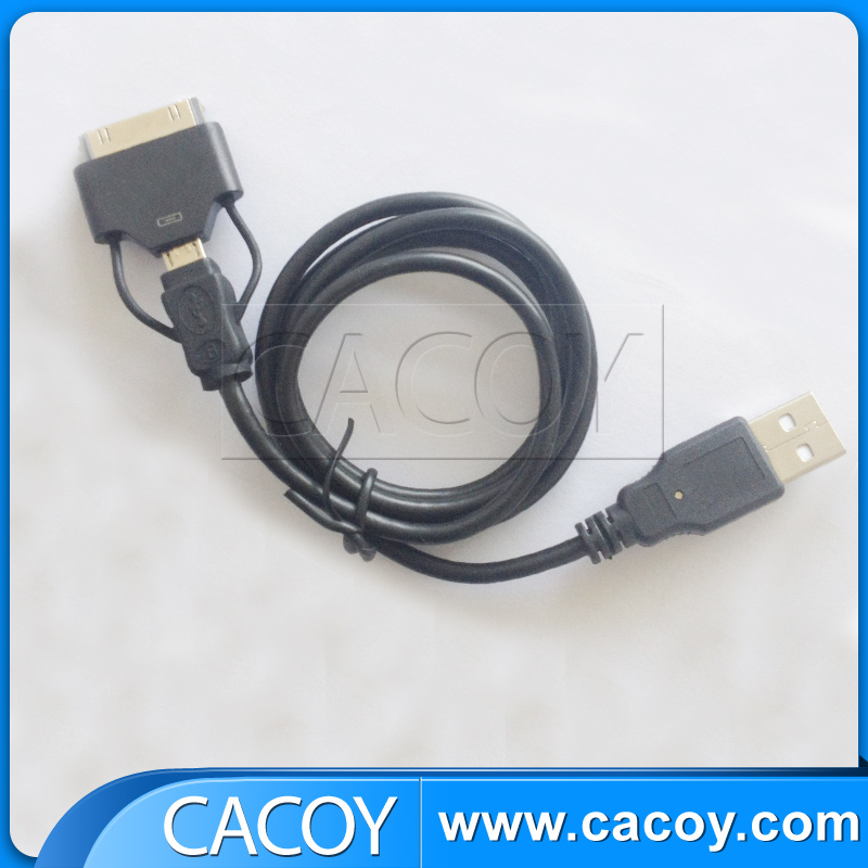 2 in 1 cable for iPhone4 and android